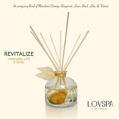LOVSPA PURIFY Rosewater Reed Diffuser Oil Scented Sticks Gift Set | A Blooming Bouquet of Fragrant Red Roses, Fresh Peonies & Jasmine | Floral Home Decor | Great Housewarming Gift | Made in The USA in Saudi Arabia