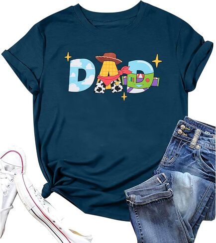 Toy Dad Shirt Toys Toys Mom Thirts Funny Mama و Dada Dada مطابقة عيد ميلاد Top Family Vacation Tee Tee in Kuwait