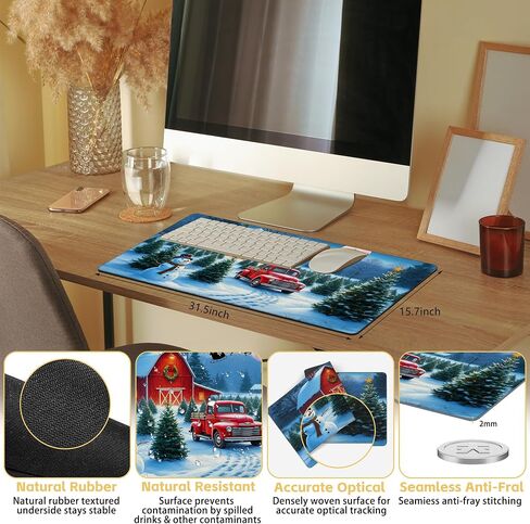 خريطة الأرض الوسطى كبيرة من ألعاب الماوس الممتدة خريطة الخيال XXL Mousepad Desk Pad للوحة المفاتيح والماوس ، القاعدة المطاطية غير المنقولة مع حواف خياطة لديكور مكتب المكتب ، 31.5 × 15.8 في in Kuwait