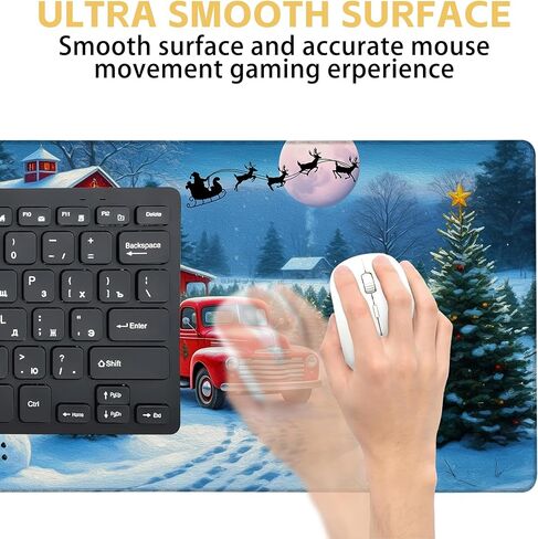 خريطة الأرض الوسطى كبيرة من ألعاب الماوس الممتدة خريطة الخيال XXL Mousepad Desk Pad للوحة المفاتيح والماوس ، القاعدة المطاطية غير المنقولة مع حواف خياطة لديكور مكتب المكتب ، 31.5 × 15.8 في in Kuwait