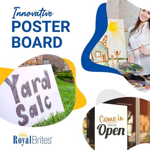 Royal Brites White Poster Board, Classic Presentation Board, 11 x 14 Inches (60 Pack) in Kuwait