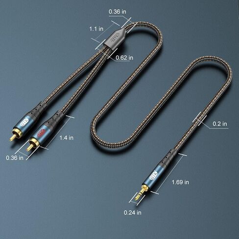 EMK 2-Pack RCA أنثى إلى الإناث محول موصل RCA المطلي بالذهب 24K لتوسيع كابل الصوت/الفيديو in Saudi Arabia