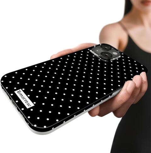 متوافق مع حالة iPhone 13 & iPhone 14 ، مع تصميم جماليات Polka Dot Design For Women Girl ، حالة هاتف TPU Slim Protect اللطيفة لـ iPhone 14/13 6.1 ' - White in Kuwait