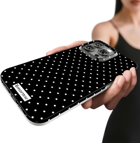 متوافق مع حالة iPhone 13 & iPhone 14 ، مع تصميم جماليات Polka Dot Design For Women Girl ، حالة هاتف TPU Slim Protect اللطيفة لـ iPhone 14/13 6.1 ' - White in Kuwait