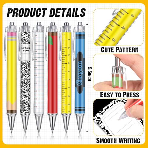 Thenshop 12 Set Back to School Teacher Gifts Funny Teacher Appreciation Sticky Notes Ballpoint Pen Notepad Self Adhesive Writing Thank You Gift Bulk for Women School Employee Classroom Office Supplies in Saudi Arabia
