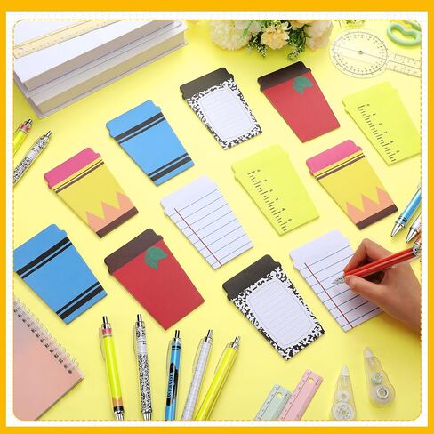Thenshop 12 Set Back to School Teacher Gifts Funny Teacher Appreciation Sticky Notes Ballpoint Pen Notepad Self Adhesive Writing Thank You Gift Bulk for Women School Employee Classroom Office Supplies in Saudi Arabia