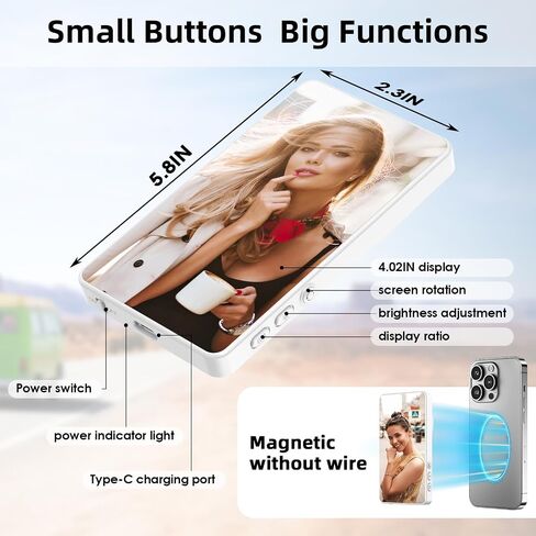 شاشة شاشة Selfie Monitor iPhone ، شاشة Selfie Camera Back ، يمكن أن تتصل شاشة 1080 بكس in Kuwait