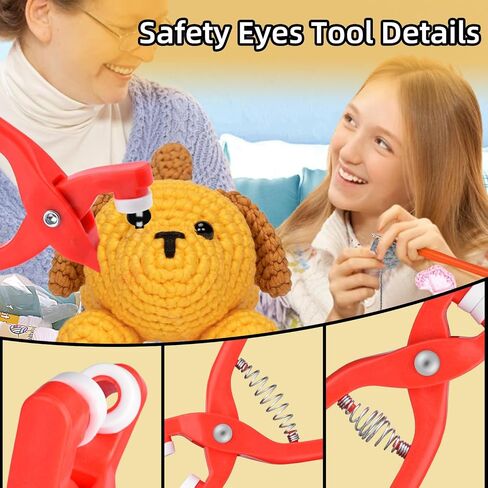 400Pcs Safety Eyes for Crochet Eyes Amigurumi， 14mm Safety Eyes for Stuffed Animals, 200pcs Washers whth 200pcs Plastic Craft Eyes for Crocheting Doll Eyes Making in Kuwait