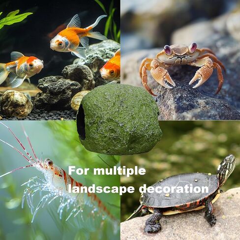 Aquarium Decor Ornaments,Magnetic Detachable Fish Tank Decorations Hideout,Resin Fish House for Betta Fish Tank Decor,Shrimp Tank Accessories Cichlid Caves for Aquarium in Saudi Arabia