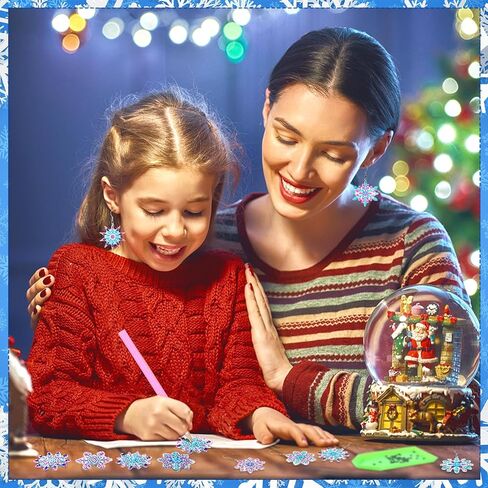 Remuuly 12 Pairs Christmas Diamond Art Earrings Making Kit 5d DIY Dangle Drop Diamond Art Painting Earrings Ornament Christmas Tree Santa Snowflake Snowman Jewelry Making for Adults Women Tool Kit in Saudi Arabia