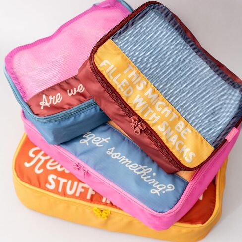 ban.do Getaway Polyester and Mesh Packing Cube Set, Includes 4 Foldable Luggage Organizers in Various Sizes, Bits and Bobs in Saudi Arabia