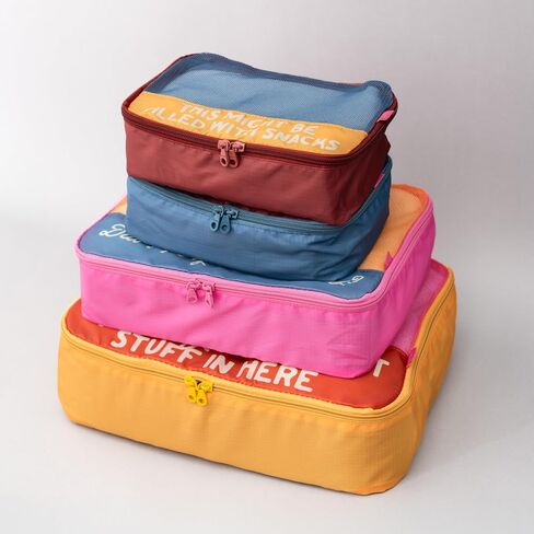 ban.do Getaway Polyester and Mesh Packing Cube Set, Includes 4 Foldable Luggage Organizers in Various Sizes, Bits and Bobs in Saudi Arabia