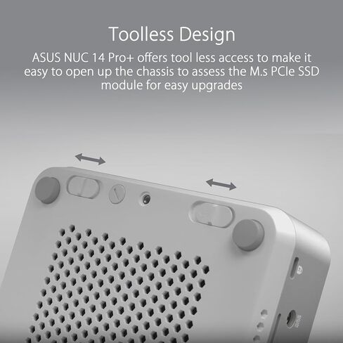 ASUS NUC 15 Pro+ Full System Mini PC with Intel Series 2 Core Ultra 5 225H, 16GB DDR5 RAM, 512GB SSD, Thunderbolt™ 4, Wi-Fi 7, Bluetooth 5.4, Win 11 Home, Toolless Silver Aluminum Chassis, VESA Mount in Saudi Arabia