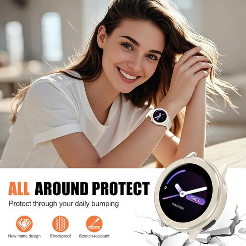 علبة Bearddo Metal لـ Garmin Vivoactive 6 Smartwatch ، 2 في 1 مديك من الفولاذ المقاوم للصدأ وغطاء خلفي مع إكسسوارات القماش التنظيف ، حالة وقائية مقاومة للصدمات الوعرة لـ 6 رجال نشطين رماديون داكن رماديون in Kuwait