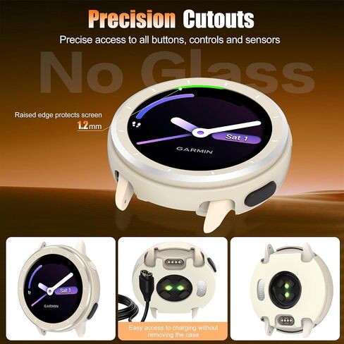 علبة Bearddo Metal لـ Garmin Vivoactive 6 Smartwatch ، 2 في 1 مديك من الفولاذ المقاوم للصدأ وغطاء خلفي مع إكسسوارات القماش التنظيف ، حالة وقائية مقاومة للصدمات الوعرة لـ 6 رجال نشطين رماديون داكن رماديون in Kuwait