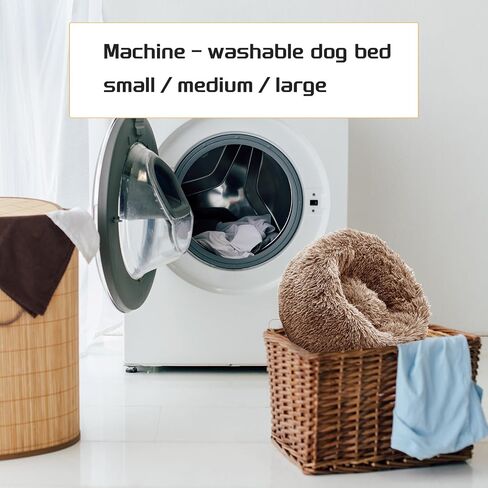 Comfort Donut Dog Bed - Ultra-Soft Pet Bed with Neck Support, 3 Sizes (Machine Washable) for Small/Medium/Large Dogs & Cats (Gray, 32''Lx32''Wx8''Th) in Saudi Arabia