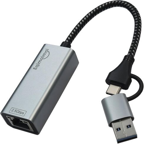 USB C to Ethernet Adapter with PD Power+ USB A 3.0 5Gbps,SD/TF,100W Power Delivery,USBC hub,6 in 1,Type C Charging,Aluminum,USBC hub RJ45 Gigabit Ethernet Compatible with Laptop, MacBook Air/Pro in Kuwait