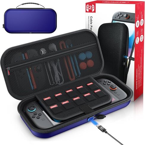 [Charge Inside] Carry Case for Nintendo Switch 2 Console 2025 ، Case Travel for Switch 2 مع تخزين بطاقة 10 لعبة (وردي) in Kuwait
