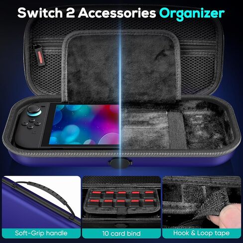 [Charge Inside] Carry Case for Nintendo Switch 2 Console 2025 ، Case Travel for Switch 2 مع تخزين بطاقة 10 لعبة (وردي) in Kuwait