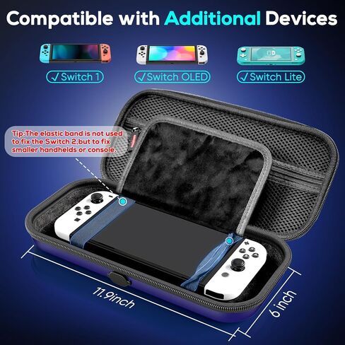 [Charge Inside] Carry Case for Nintendo Switch 2 Console 2025 ، Case Travel for Switch 2 مع تخزين بطاقة 10 لعبة (وردي) in Kuwait