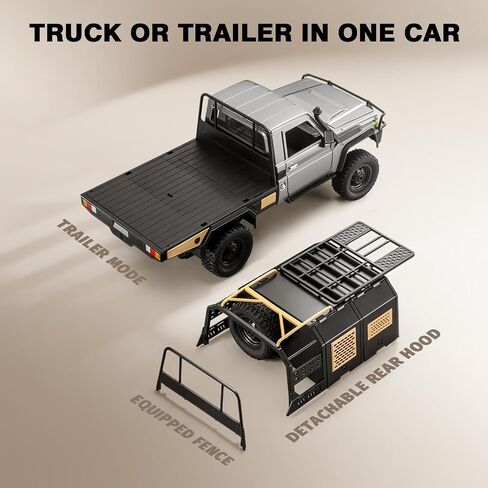 1/12 مقياس RC Crawler ، MN-82 PRO RTR RC Truck LC79 4x4 Off Road Meuitles 2.4GHz RC CAR مع مصابيح LED للبالغين Hobby Toys (رمادي) in Kuwait