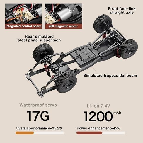1/12 مقياس RC Crawler ، MN-82 PRO RTR RC Truck LC79 4x4 Off Road Meuitles 2.4GHz RC CAR مع مصابيح LED للبالغين Hobby Toys (رمادي) in Kuwait