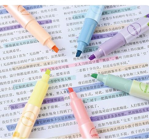 6 Pcs Cute Highlighter Marker Pastel Highlighter Marker Pens Cartoon Fruit Highlighters Pens for Students Boys Girls Women Highlighters Marker School Supplies Office Supplies (Fruit) in Saudi Arabia