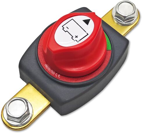 500A Smart Battery Disconnect Switch 12V with Voltmeter - Anti Theft Battery Kill Switch for Car RV Boat Marine Truck, On/Off Top Post Batteries Cut Off Switches, Negative | DC 6-36V | 0.007mA Standby in Saudi Arabia