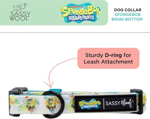 Dog Adjustable Harness - Spongebob Squarepants™ Bikini Bottom - XL, Breathable Mesh, No Pull Design with Two D-Rings, Perfect for X-Large Dogs - Officially Licensed in Kuwait