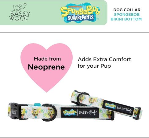 Dog Adjustable Harness - Spongebob Squarepants™ Bikini Bottom - XL, Breathable Mesh, No Pull Design with Two D-Rings, Perfect for X-Large Dogs - Officially Licensed in Kuwait