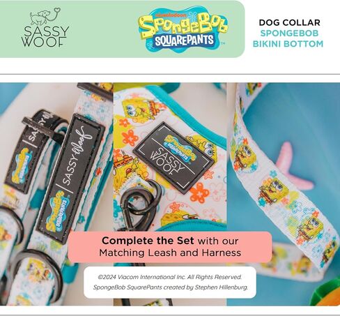 Dog Adjustable Harness - Spongebob Squarepants™ Bikini Bottom - XL, Breathable Mesh, No Pull Design with Two D-Rings, Perfect for X-Large Dogs - Officially Licensed in Kuwait