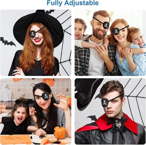 Eye Patch,2pcs Eye Patches for Adults,Medical Eyepatch for Left Right Eye After Surgery,Adjustable Eye Patch for Amblyopia Strabismus Black in Kuwait