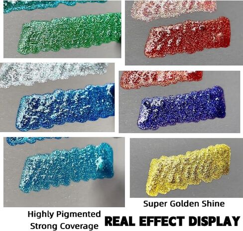 Super Gold 12 Colors Metallic Glitter Acrylic Markers Fine 0.7mm Tip Multi Surface Paint Pens for Rock Painting, DIY Crafts, Wood, Fabric Non Toxic Quick Drying Art for Kids & Adults in Saudi Arabia