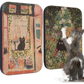 3 Packs Art Wall-Mountable Cat Scratching Board with Box, Cat Wall Scratcher, Cat Scratch Pad, Cardboard Cat Scratcher for Indoor Cats Toy (Series1) in Saudi Arabia
