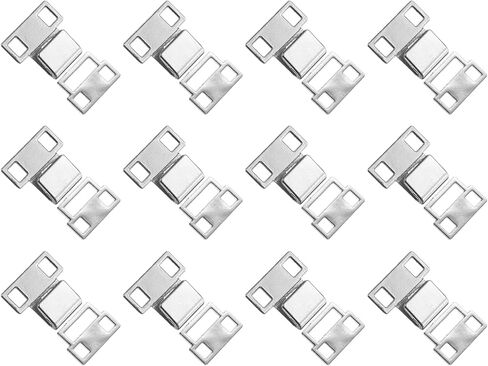 HARFINGTON 12set Hooks and Eyes Closure Set 15.5mm Metal Hook and Eye Sewing Clasp Snaps Fasteners for Clothing Bra Trousers Pants DIY Craft, Gunmetal in Saudi Arabia