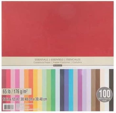 100 Sheets Neutral Palette 12" x 12" Cardstock Paper by Recollections - Acid and Lignin Free Paper for Scrapbooks, Arts & Crafts - 1 Pack in Saudi Arabia