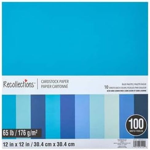 100 Sheets Neutral Palette 12" x 12" Cardstock Paper by Recollections - Acid and Lignin Free Paper for Scrapbooks, Arts & Crafts - 1 Pack in Saudi Arabia