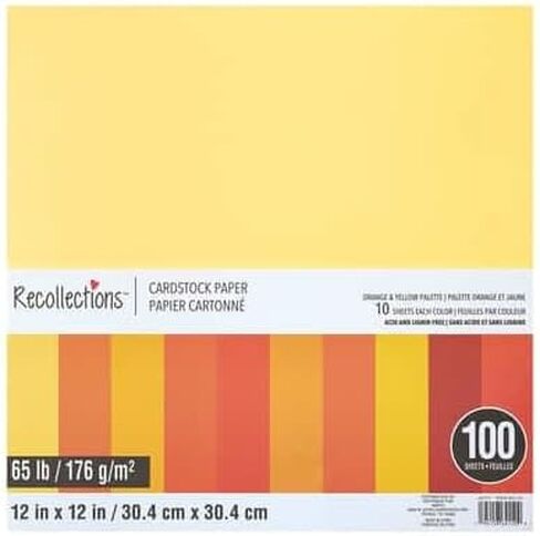 100 Sheets Neutral Palette 12" x 12" Cardstock Paper by Recollections - Acid and Lignin Free Paper for Scrapbooks, Arts & Crafts - 1 Pack in Saudi Arabia