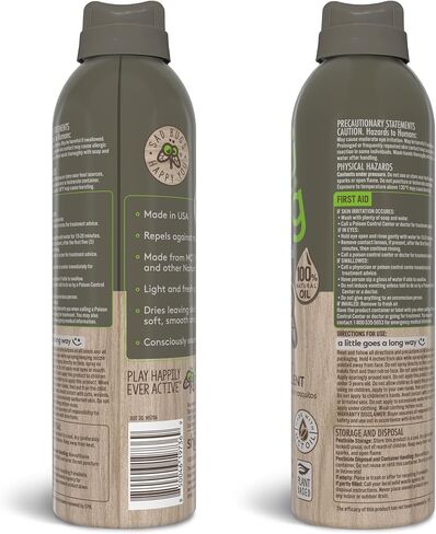 [2 Count] - Mosquito Repellent Spray - Plant Based Active Insect Protection, DEET-Free, Long-Lasting 10-12 Hour Protection - 6oz in Saudi Arabia