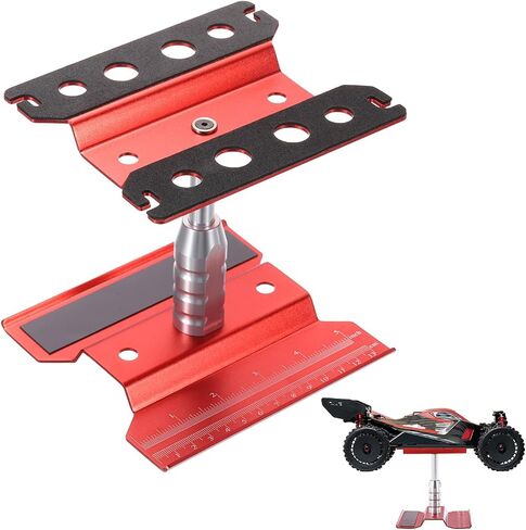 Meccanixity 1 مجموعة RC Car Work Stand Lift Lower Aluminium Repair Workstation 360 درجة تدوير مع صينية برغي خضراء وصندوق المسمار لـ 1/8 1/10 1/16 Scale RC Car Carler Truck Morning (Green) in Saudi Arabia