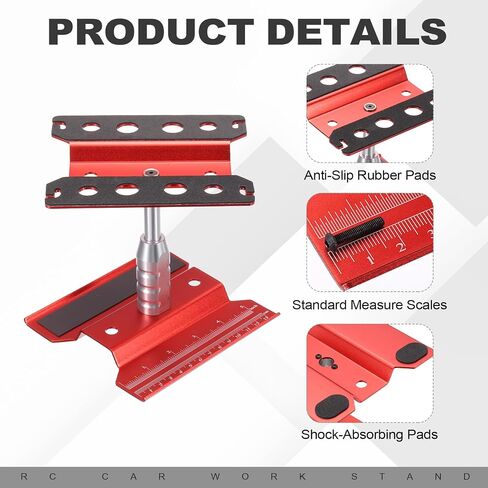 Meccanixity 1 مجموعة RC Car Work Stand Lift Lower Aluminium Repair Workstation 360 درجة تدوير مع صينية برغي خضراء وصندوق المسمار لـ 1/8 1/10 1/16 Scale RC Car Carler Truck Morning (Green) in Saudi Arabia