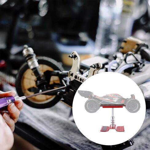 Meccanixity 1 مجموعة RC Car Work Stand Lift Lower Aluminium Repair Workstation 360 درجة تدوير مع صينية برغي خضراء وصندوق المسمار لـ 1/8 1/10 1/16 Scale RC Car Carler Truck Morning (Green) in Saudi Arabia