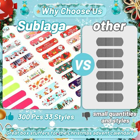 33 Styles Kids Cartoon Bandages 300 Pcs Adhesive Flexible Unicorn Bandages Cartoon Bandaids Variety Pack Waterproof Breathable Protect Scrapes and Cuts for Girls Boys Children Toddlers(Cute) in Saudi Arabia