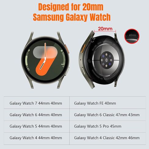 شريط السيليكون المغناطيسي متوافق مع Samsung Galaxy Watch 7 6 5 4 Fe 40mm 44mm/for Galaxy Watch 6 4 Classic 43mm 47mm 42mm 46mm/Watch 5 Pro 45mm ، in Saudi Arabia