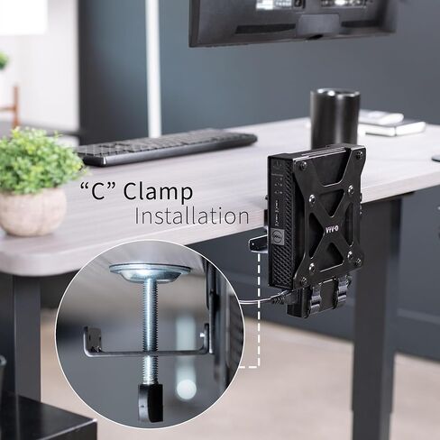 Vivo خلف Monitor Mini PC Mount مصمم ل CPU Dell Optiplex Micro ، حامل كمبيوتر Arm Arm ، مخفي خلف الشاشة ، خيارات تثبيت المكتب والجدار ، الأسود ، Mount-DLMM2 in Saudi Arabia
