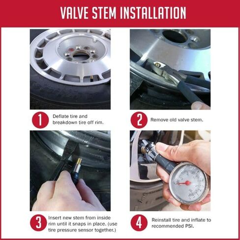 Wheel Accessories Parts PDQ Brand TPMS 12 PC OEM Sensor Service Kit Rubber Valve Stems Short Compatible with Schrader 20008 Fits GM 2006+ Ford 2009+ Subaru 2004+ Chrysler 2005+ Dodge 2005+ Jeep 2005+ in Kuwait