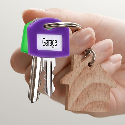 8pcs Key Cap Tags, PVC Plastic Regular House Key Cap Covers, Colorful Keyrings Identifiers Accessories with Blank & Printed Labels for Men & Women- 8 Colors in Saudi Arabia