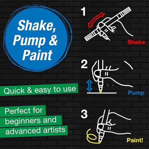 Faber-Castell Shake & Paint Markers: Neon - 4 Count Dual Tip Acrylic Paint Pens - Art Markers for Fabric Painting, Drawing & Art Supplies, Graffiti Markers in Saudi Arabia