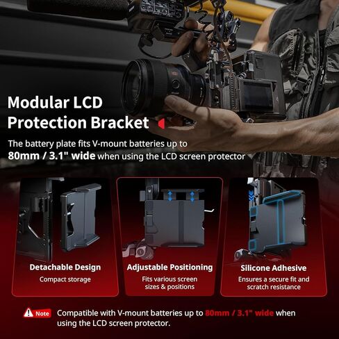SMALLRIG Foldable V Mount Battery Plate Kit Pro, w/QR Plate for Arca, LCD Screen Protection Bracket & Cable Clips, All-in One Compact Camera Video Rig for Mirrorless/DSLR, for NEEWER V Mount Battery in Kuwait