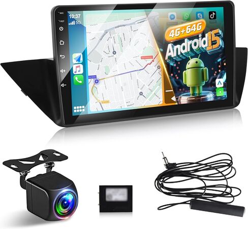 [8 Core 4+64G] for BMW X1 E84 2009-2015 Android 15 Radio: NHOPEEW 10.1 inch IPS Touchscreen Upgrade Stereo - 3D Car Model, Cooling Fan, 5G/WiFi, GPS, DSP Hi-res, Carplay, Custom UI Design + Canbus in Kuwait